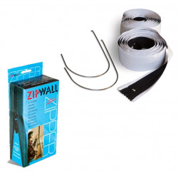 ENSEMBLE DE 2 FERMETURES À GLISSIÈRE AUTO-ADHÉSIVES STANDARD ZIPWALL - MODÈLE ZIP-AZ2