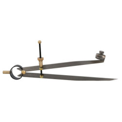 COMPAS A RESSORT PORTE CRAYON ACIER