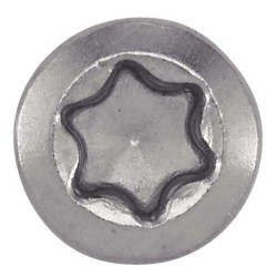 VIS POUR TERRASSE TETE FRAISEE REDUITE SIX LOBES DOUBLE FILET INOX A2 5X60 BOITE DE 200