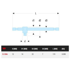 POIGNEE COULISSANTE 1/4 FACOM R.120A