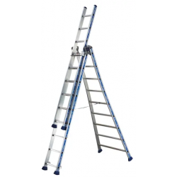 ECHELLE TRANSFORMABLE 3 PLANS 8M59 TRAVAIL  3X12 ECHELONS ECHELLE TRANSFORMABLE 3 PLANS 8M59 TRAVAIL  3X12 ECHELONS