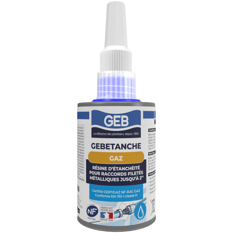 RÉSINE D'ÉTANCHÉITÉ ANAÉROBIE POUR RACCORDS FILETÉS GEBETANCHE GAZ GEB