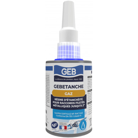 RÉSINE D'ÉTANCHÉITÉ ANAÉROBIE POUR RACCORDS FILETÉS GEBETANCHE GAZ GEB