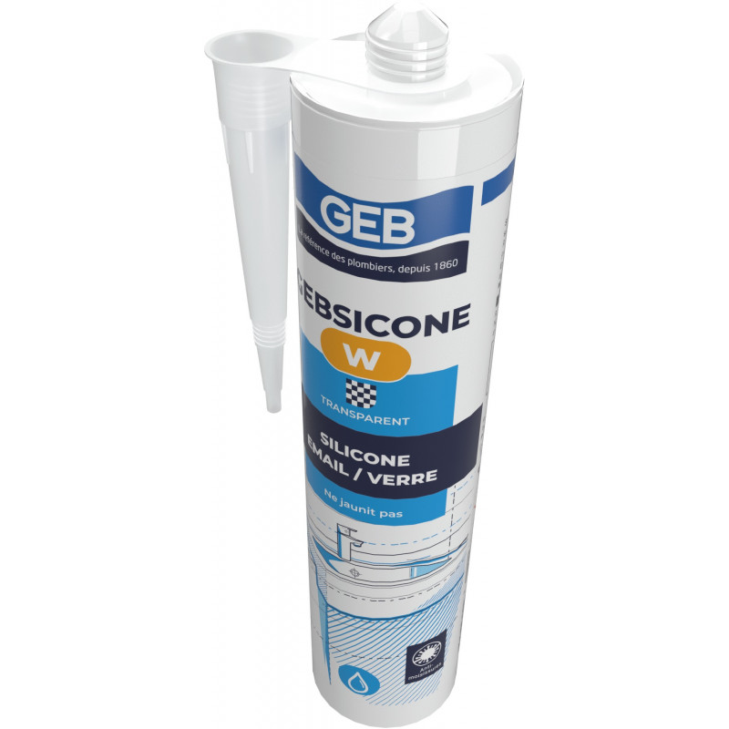 MASTIC SILICONE SANITAIRE GEBSICONE W GEB