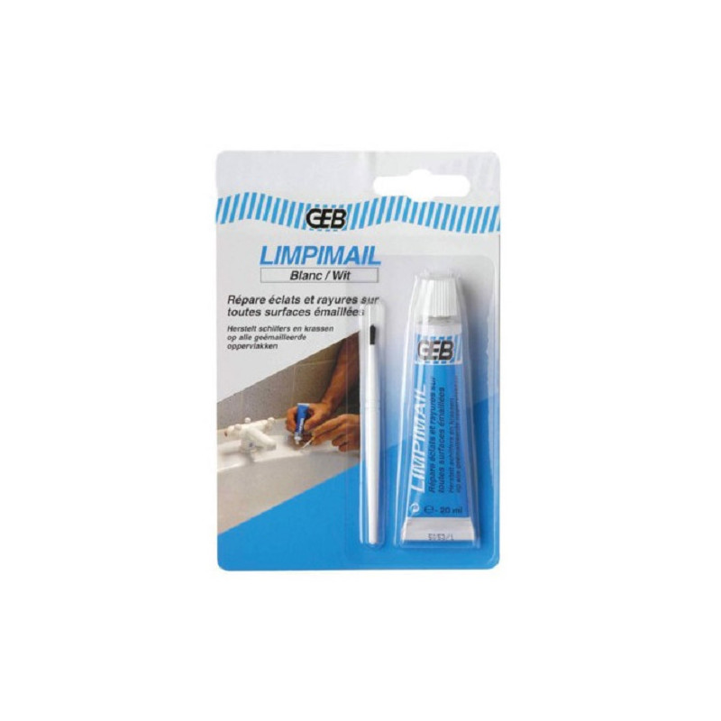 PÂTE DE RETOUCHE ÉMAIL LIMPIMAIL GEB POUR APPAREILS SANITAIRES