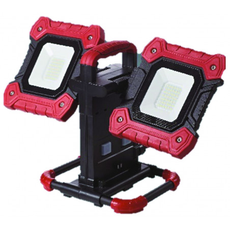 PROJECTEUR PORTABLE XPERTY LED 60 W MULTI-POSITIONS ROUGE 1,8 M DE CÂBLE H07RNF 3G1 6450 LUMENS - XPE448452