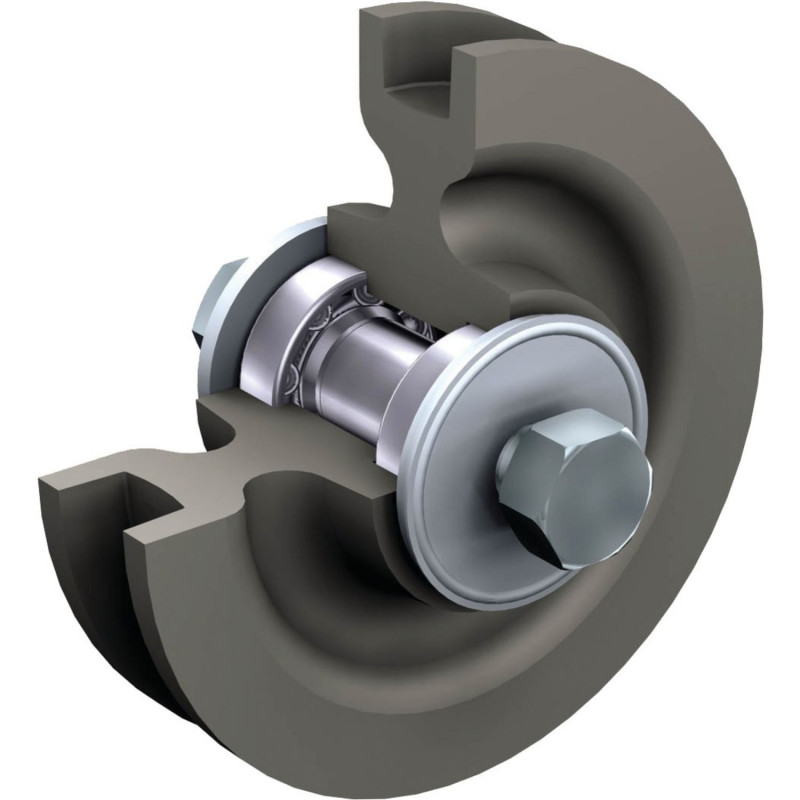 GALET DE GUIDAGE POUR PORTE COULISSANTE SUR RAIL PLAT