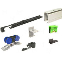 KIT SAF EVOLUTION RAIL 3M AVEC BUTÉE POUR PORTE 81-120 KG