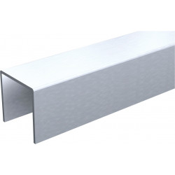 PROFILÉ U EN ACIER GALVANISÉ 4 M POUR PORTES COULISSANTES