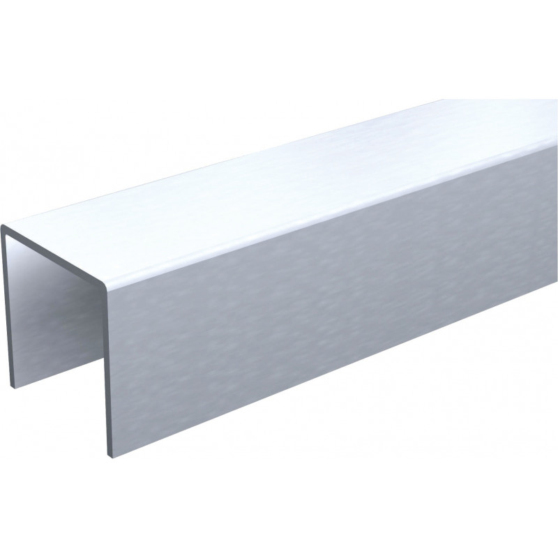 PROFILÉ U EN ACIER GALVANISÉ 4 M POUR PORTES COULISSANTES