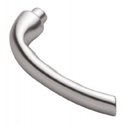 BÉQUILLE DOUBLE METALUX 3411 SANS ROSACE, CARRÉ 8 MM, ALUMINIUM SATINÉ POUR MENUISERIE MÉTALLIQUE