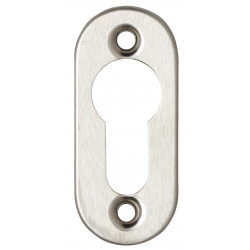 PLAQUE OVALE EN INOX POUR ENTRÉE DE CLÉ À VISSER