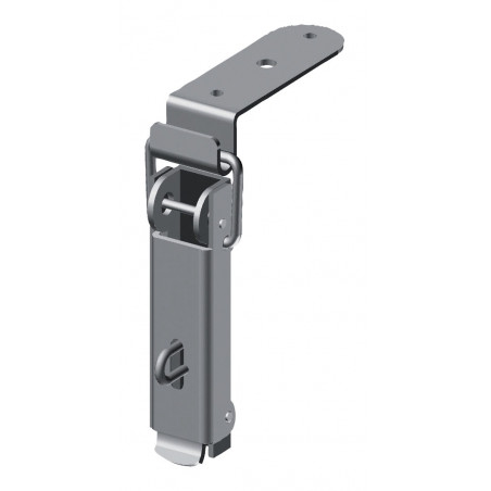 FERMETURE À LEVIER AVEC CROCHET PORTE-CADENAS MONIN 7007, DIMENSIONS 45 X 122 MM