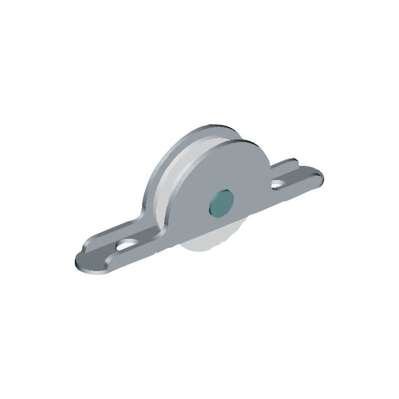 GALET À ROULETTE NYLON AVEC GORGE 4,5 MM ET ÉPAISSEUR 11 MM