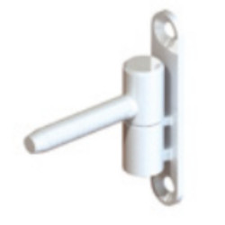 PAUMELLE FICHE MONIN ÉPOXY BLANC POUR MENUISERIE PVC, DIAMÈTRE 15 MM, HAUTEUR 83 MM