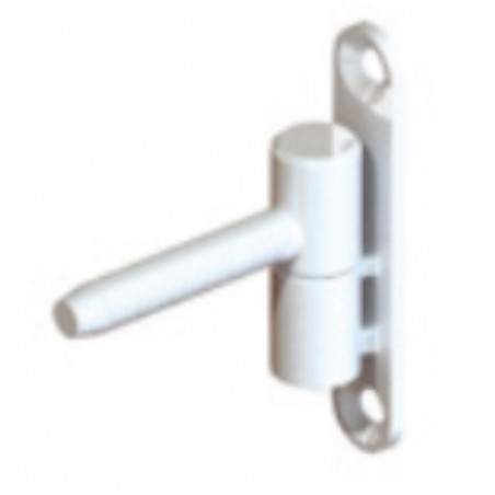 PAUMELLE FICHE MONIN ÉPOXY BLANC POUR MENUISERIE PVC, DIAMÈTRE 15 MM, HAUTEUR 83 MM