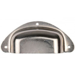 POIGNÉE COQUILLE EMBOUTIE ACIER NICKELÉ MONIN - 730100