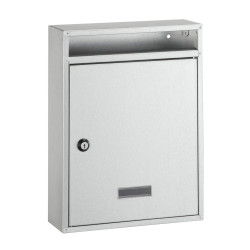 BOÎTE À LETTRES VERTICALE NORMA EN ACIER GALVANISÉ 260X340X85MM - MODÈLE 2111
