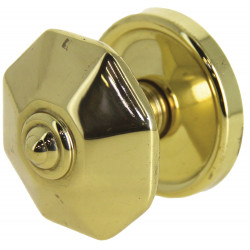 BOUTON CENTRAL DE PORTE EN LAITON POLI A PANS DEVISMES - MODELE 148F80 BOUTON CENTRAL DE PORTE EN LAITON POLI A PANS DEVISMES - MODELE 148F80