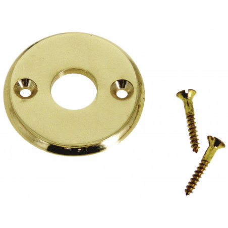 ROSACE RONDE POUR BEQUILLE EN LAITON POLI - MODELE THIE588