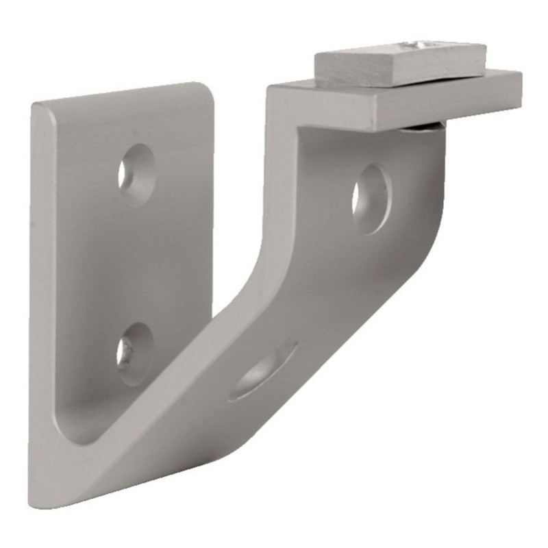 SUPPORT PROFILÉ POUR MAIN COURANTE EN ALUMINIUM ANODISÉ ARGENT