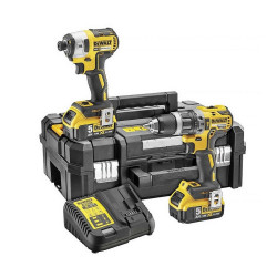 KIT 3 OUTILS XR 18V 5AH LI-ION BRUSHLESS - VISSEUSE + PERCEUSE + MEULEUSE