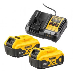 PACK ENERGIE XR 18V DEWALT 2 BATTERIES LI-ION 5AH - CHARGEUR DCB1104P2