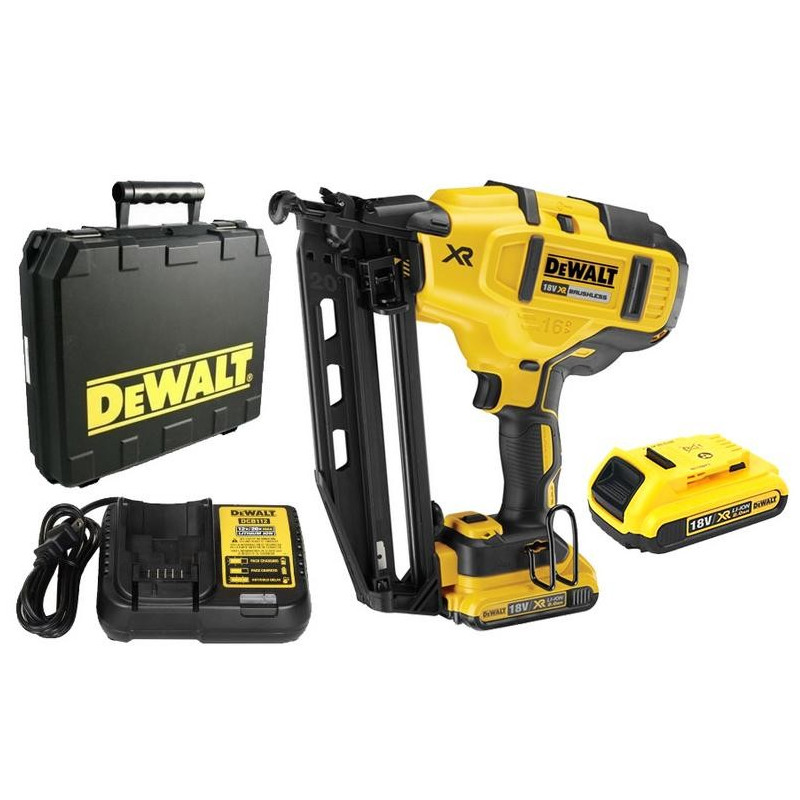 CLOUEUR DE FINITION 18V DEWALT XR DCN660D2 16 GA - 2 BATTERIES 2AH - CHARGEUR - COFFRET TSTAK