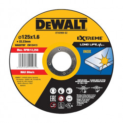 DISQUE À TRONÇONNER L'INOX DEWALT 125 X 1,6 MM - DT43906