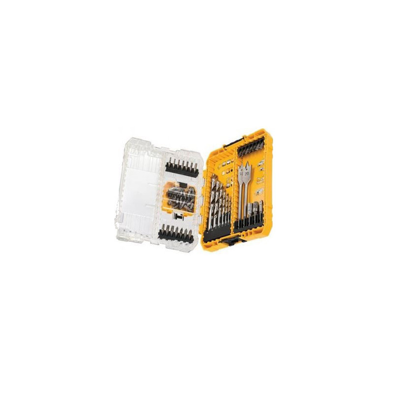 COFFRET 55 PIÈCES EMBOUTS ET FORETS BOIS MÉTAL DEWALT DT70757