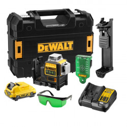 NIVEAU LASER MULTILIGNES DEWALT XR 10,8V VERT DCE089D1G AVEC BATTERIE 2AH ET CHARGEUR
