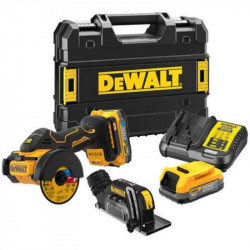 MEULEUSE XR 18V DEWALT 76MM DCS438E2T - 2 BATTERIES 1,7AH - CHARGEUR - COFFRET TSTAK