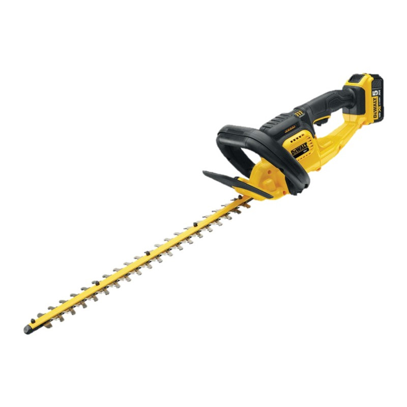 TAILLE-HAIES DEWALT XR 18V BRUSHLESS AVEC 2 BATTERIES 5AH ET CHARGEUR