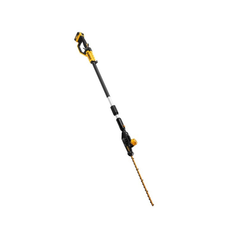 TAILLE-HAIES SUR PERCHE ORIENTABLE 18V DEWALT DCMPH566P1 AVEC BATTERIE 5 AH ET CHARGEUR XR