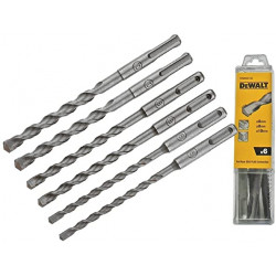 ENSEMBLE DE 6 FORETS SDS PLUS DEWALT 160 MM ENSEMBLE DE 6 FORETS SDS PLUS DEWALT 160 MM