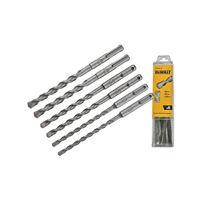 ENSEMBLE DE 6 FORETS SDS PLUS DEWALT 160 MM