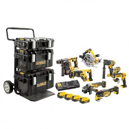 ENSEMBLE COMPLET 8 OUTILS 18V XR DEWALT ACCESSOIRES (DCD996, DCF887, DCS570, DCS355, DCL050, DCG405, DCH273, DCS367) - DCK853...