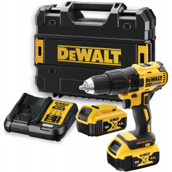 PERCEUSE-VISSEUSE 18V DEWALT XR DCD777M2T-QW - 2 BATTERIES 4AH - CHARGEUR - COFFRET