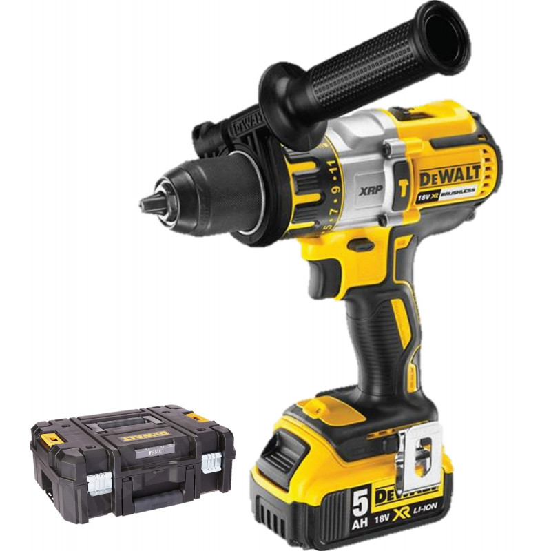 PERCEUSE-VISSEUSE À PERCUSSION 18V DEWALT DCD996P2 - 2 BATTERIES 5AH - CHARGEUR - COFFRET TSTAK
