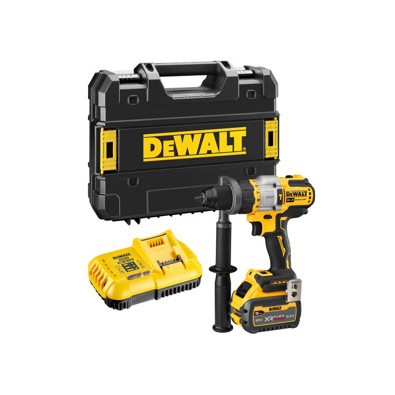PERCEUSE-VISSEUSE À PERCUSSION 18V DEWALT/54V DCD999X - 1 BATTERIE FLEXVOLT 3/9 AH - CHARGEUR - COFFRET TSTAK