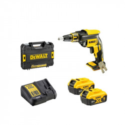 VISSEUSE POUR PLAQUES DE PLÂTRE 18V DEWALT DCF620P2K - 2 BATTERIES 5AH - CHARGEUR - COFFRET TSTAK