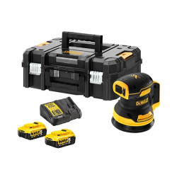 PONCEUSE EXCENTRIQUE 18V DEWALT DCW210P2 XR BRUSHLESS - 2 BATTERIES 5AH - CHARGEUR - COFFRET TSTAK
