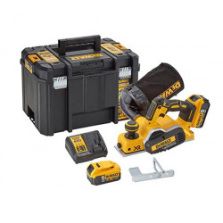 RABOT 18V DEWALT XR DCP580P2T - 2 BATTERIES 5AH - CHARGEUR - COFFRET TSTAK