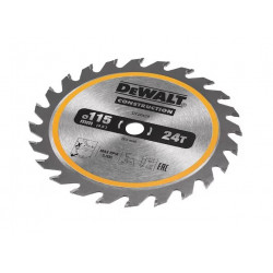 LAME DE SCIE CIRCULAIRE DEWALT SANS FIL 24 DENTS 115 X 9,5 MM DT20420-QZ
