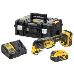 SCIE OSCILLANTE 18V XR DEWALT DCS356P2 - 2 BATTERIES 5AH - CHARGEUR - COFFRET TSTAK - ACCESSOIRES