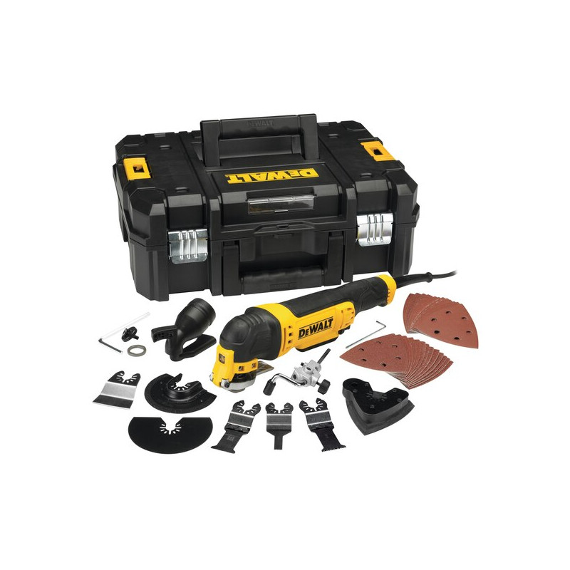 SCIE OSCILLANTE MULTIFONCTION 300W DEWALT DWE315KT - COFFRET TSTAK - ACCESSOIRES