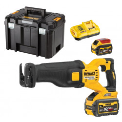 SCIE SABRE XR FLEXVOLT 54V DEWALT DCS389T2-QW - 2 BATTERIES 6AH - CHARGEUR - COFFRET TSTAK IV