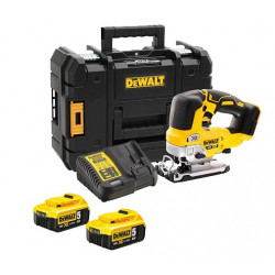 SCIE SAUTEUSE XR BRUSHLESS 18V DEWALT - 2 BATTERIES 5AH - CHARGEUR - COFFRET TSTAK