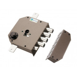 SERRURE EN APPLIQUE 3 POINTS 38.630 COMPATIBLE CYLINDRE EUROPÉEN