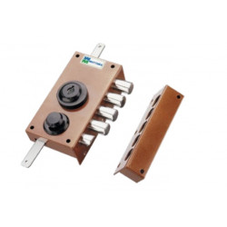 SERRURE EN APPLIQUE MULTIPOINTS MOTTURA 436 MARRON A2P*
